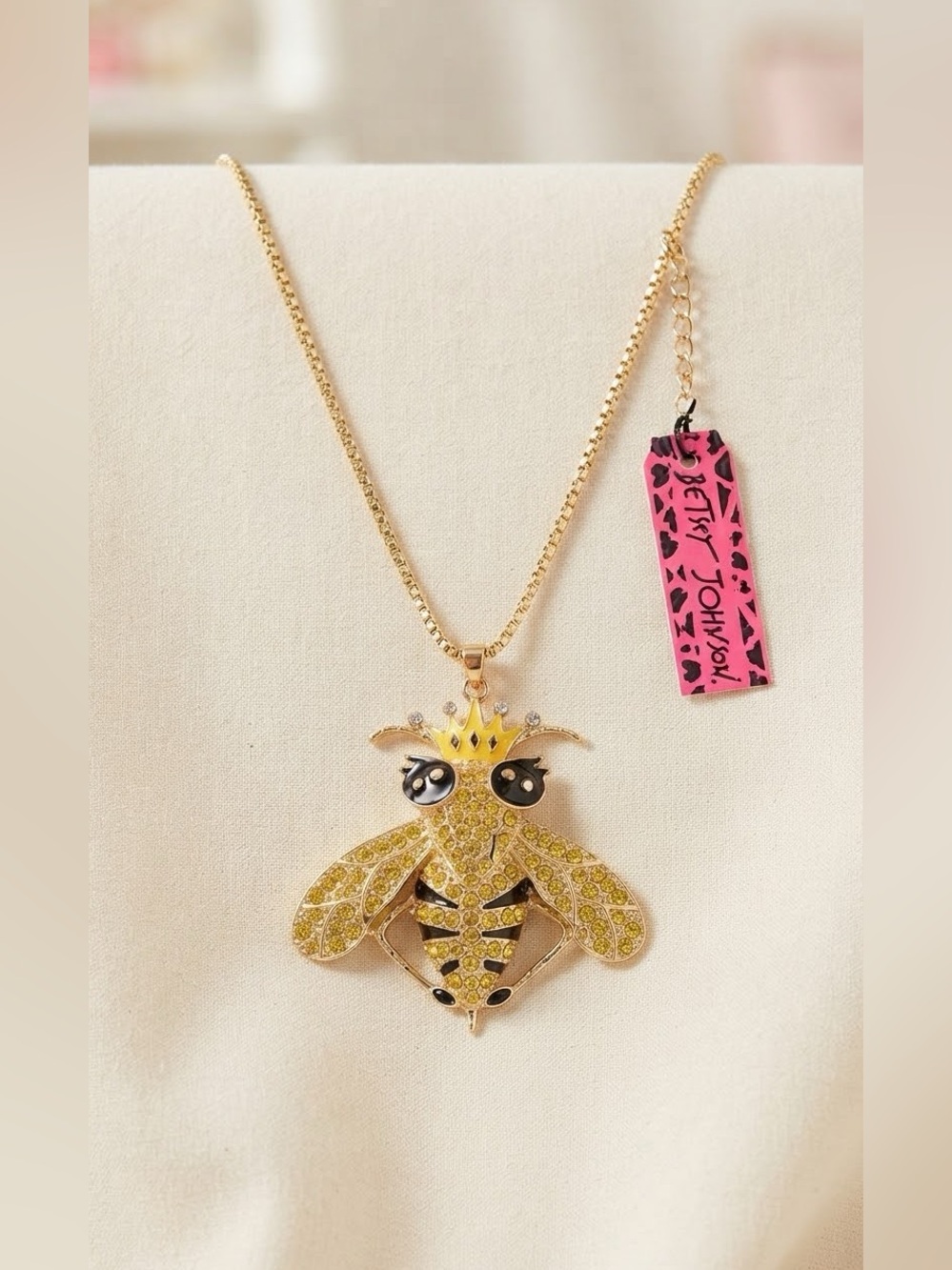 Betsey Johnson Bee Pendant Necklace